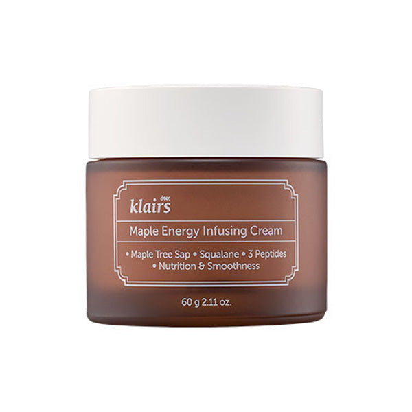 dear, klairs dear, klairs Maple Energy Infusing Cream 60g - hydrating - front bottle shot