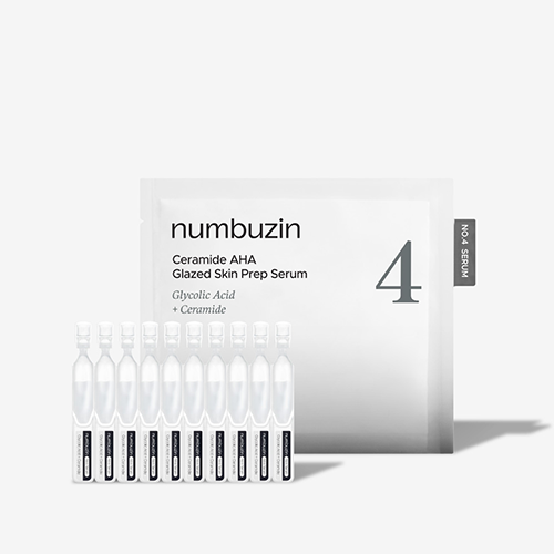 numbuzin numbuzin No.4 Ceramide AHA Glazed Skin Prep Serum 1.3ml x 10ea - hydrating - front bottle shot