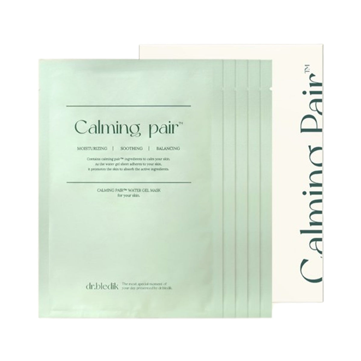 dr.bledik dr.bledik Calming Pair™ Water Gel Mask 5 Sheets - hydrating - front bottle shot