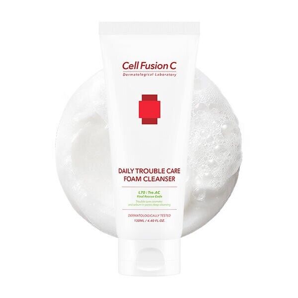 Cell Fusion C Cell Fusion C TRE.AC Daily Trouble Care Foam Cleanser 130ml - acne care - front bottle shot