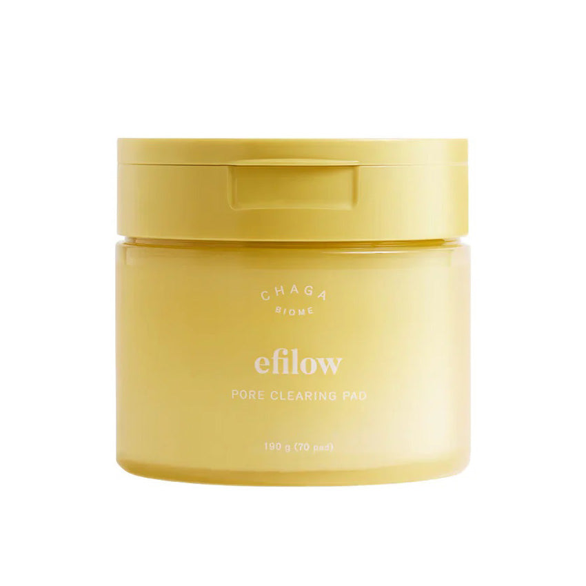 efilow efilow Chaga Mushroom Biome Pore Clearing Pad 190g 70pads - pore care - front bottle shot