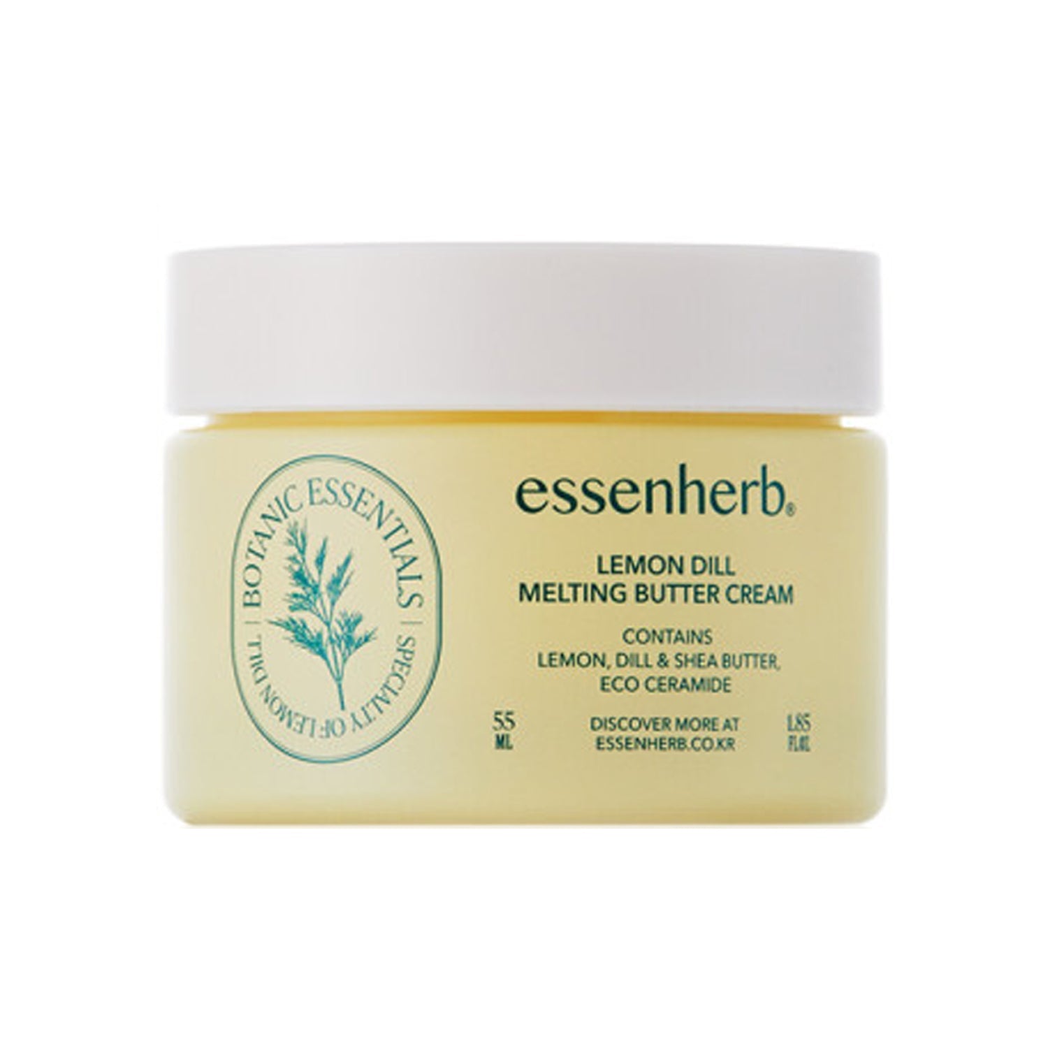 essenherb essenherb Lemon Dill Melting Butter Cream 55ml - hydrating - front bottle shot