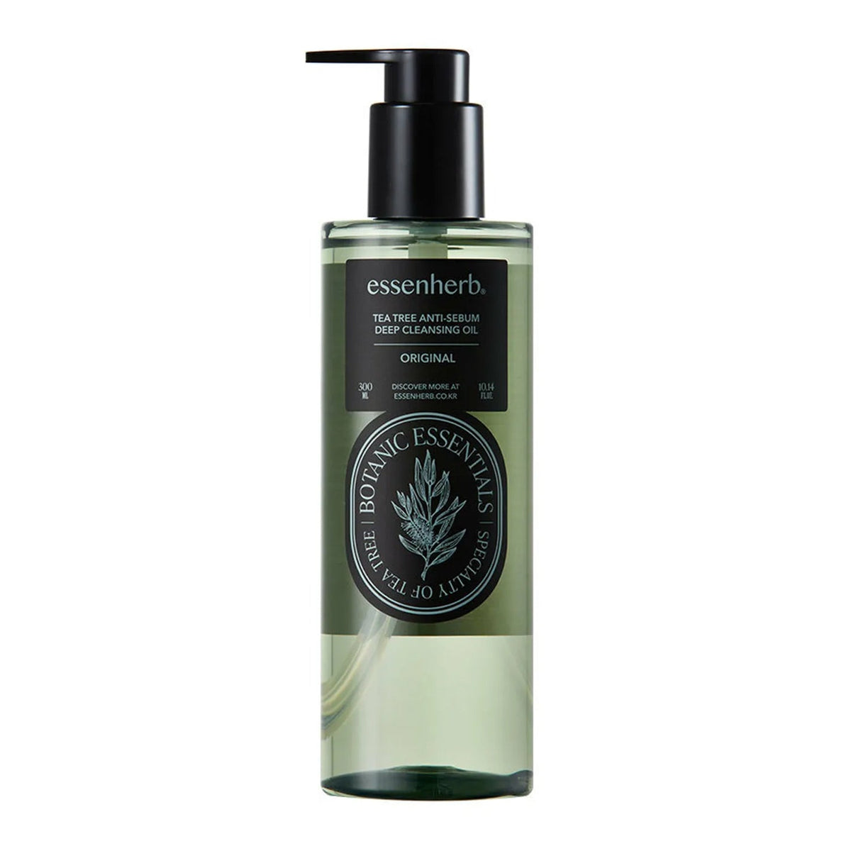 essenherb essenherb Tea Tree Anti-Sebum Deep Cleansing Oil 300ml - soothing - front bottle shot