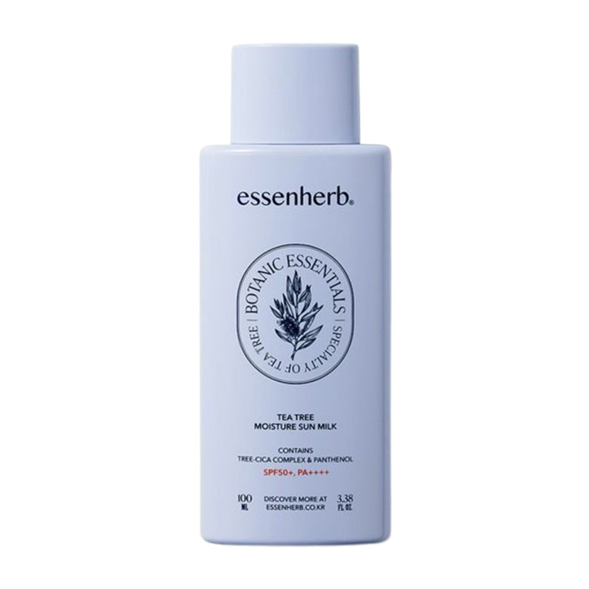 essenherb essenherb Tea Tree Moisture Sun Milk SPF50+ PA++++ 100ml - hydrating - front bottle shot