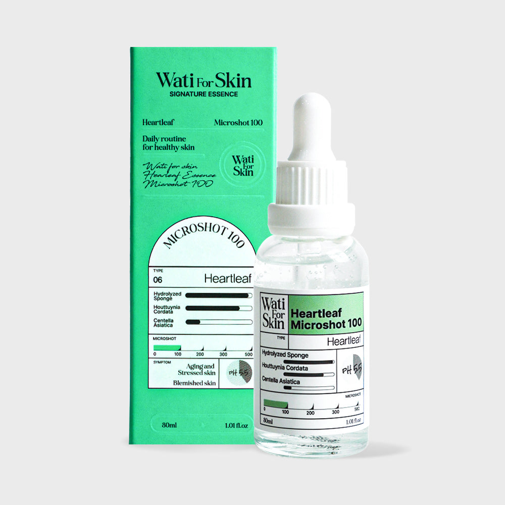 Wati For Skin Wati For Skin Heartleaf Essence Microshot 100 30ml - hydrating - front bottle shot
