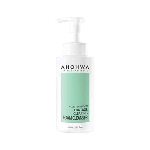 AHOHWA AHOHWA Control Clearing Foam Cleanser 480ml - hydrating - front bottle shot