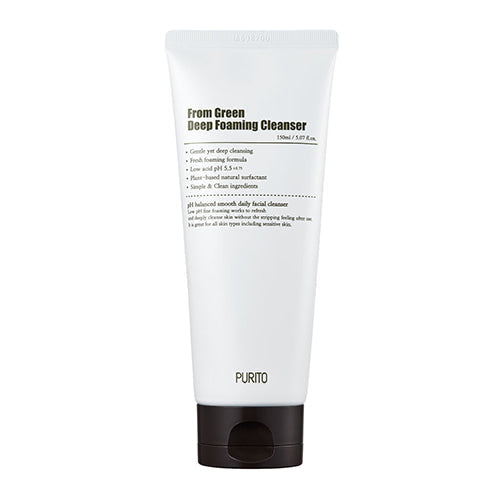 PURITO PURITO From Green Deep Foaming Cleanser 150ml - soothing - front bottle shot