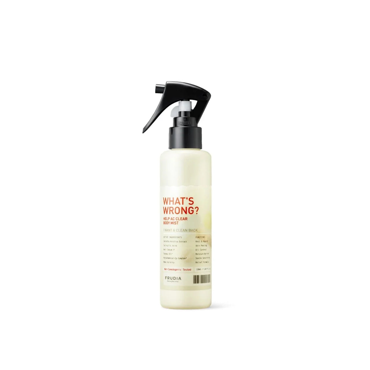 FRUDIA FRUDIA What′s Wrong AC Clear Body Mist 150ml - hydrating - front bottle shot