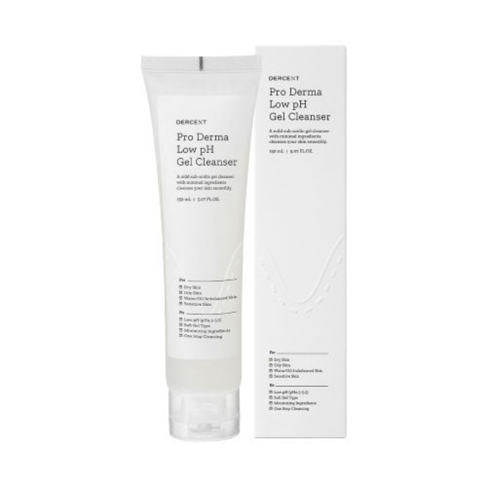 DERCENT DERCENT Pro Derma Low pH Gel Cleanser 150ml - cleansing - front bottle shot