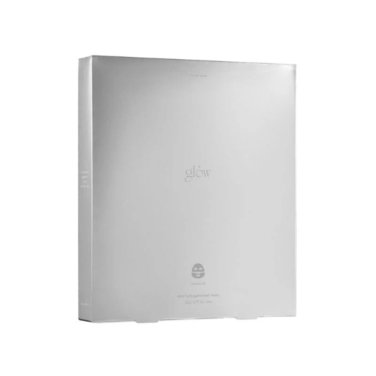 glow glow Aloe Hydrogel Sheet Mask 3 sheets - hydrating - front bottle shot