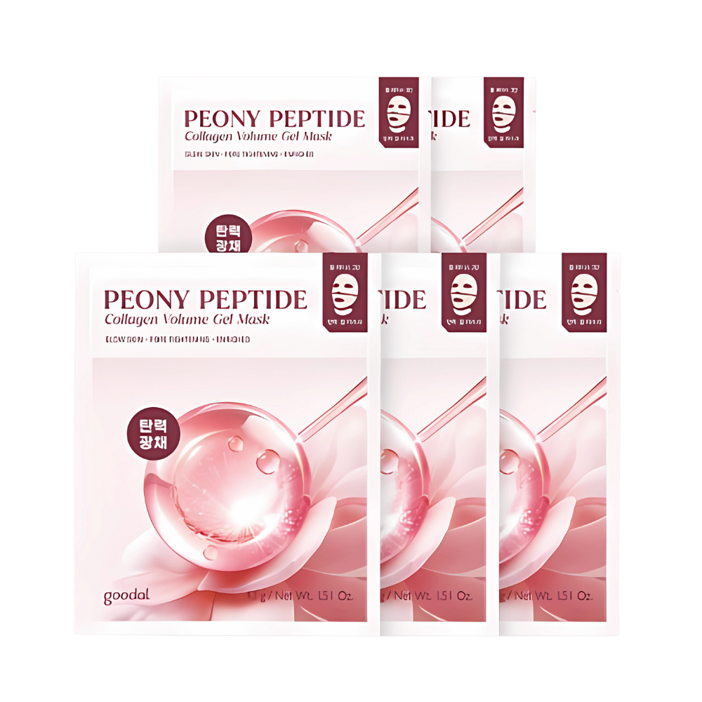 goodal goodal Peony Peptide Collagen Volume Gel Mask 43g x 5ea - hydrating - front bottle shot