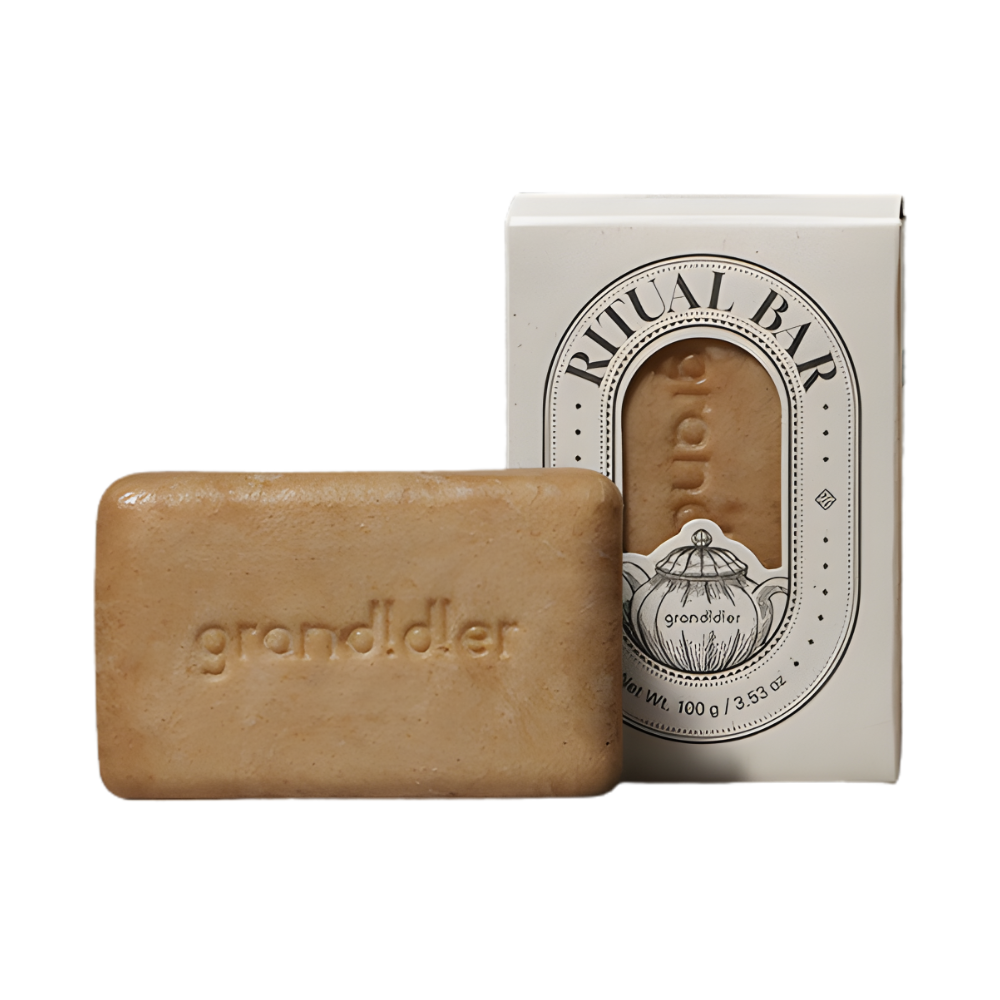 grandidier grandidier Dazzling Black Tea Ritual Bar C03. Golden Coco Sugar 125g - hydrating - front bottle shot