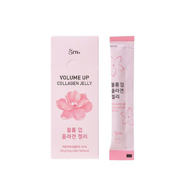 grn+ grn+ Volume Up Collagen Jelly 15g 14ea - daily care - front bottle shot