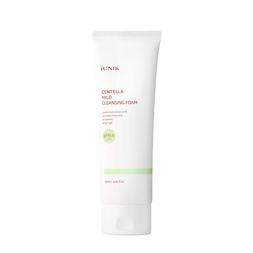 iUNIK iUNIK Centella Mild Cleansing Foam 120ml - hydrating - front bottle shot