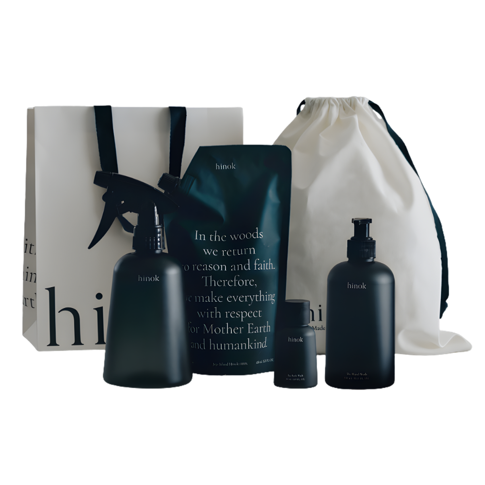hinok hinok [New Year Gift Wrapped] Signature Set - Jeju Hinoki Cypress Deodorizer & Hand Wash - cleansing - front bottle