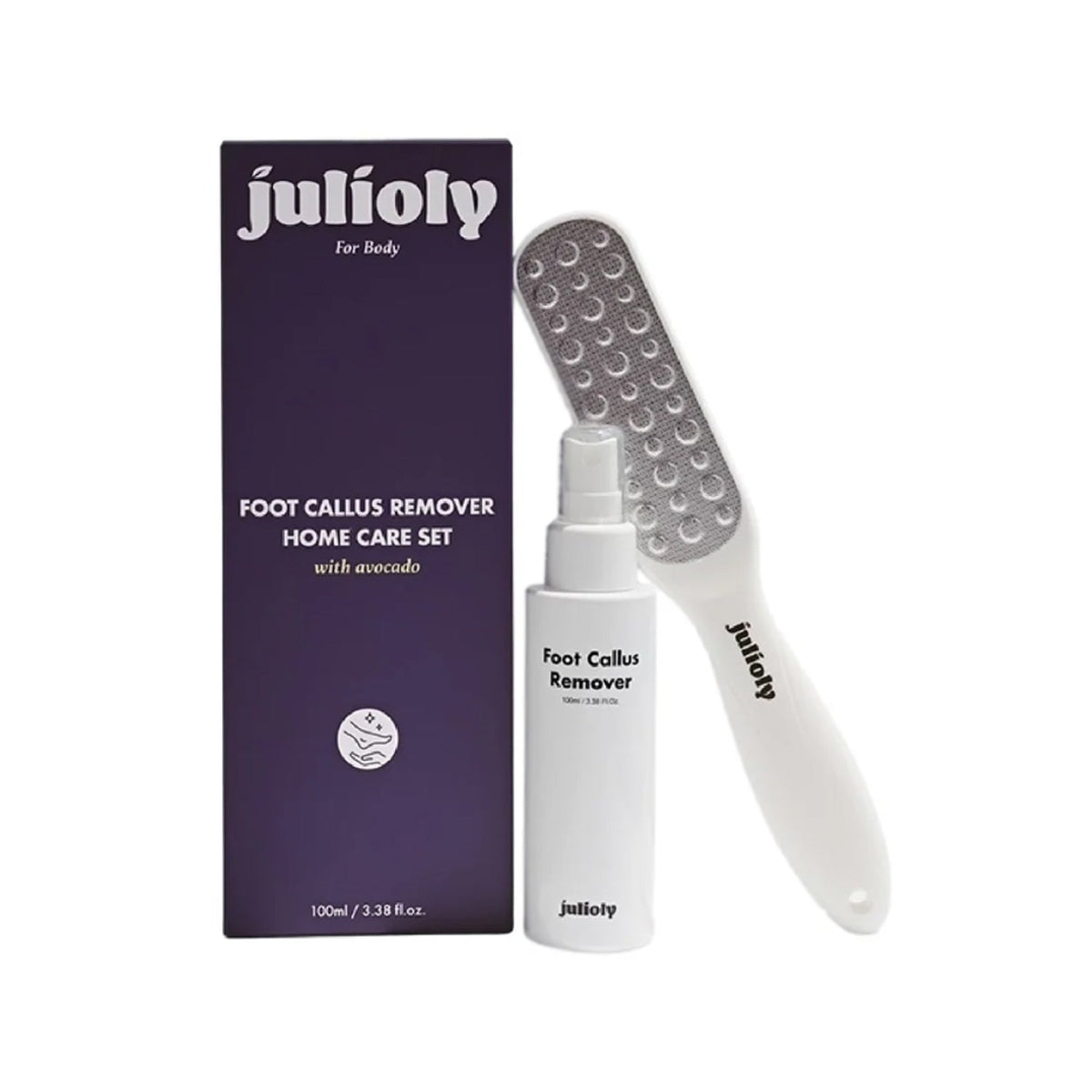 julioly julioly Avocado Foot Callus Remover Home Care Set - hydrating - front bottle shot