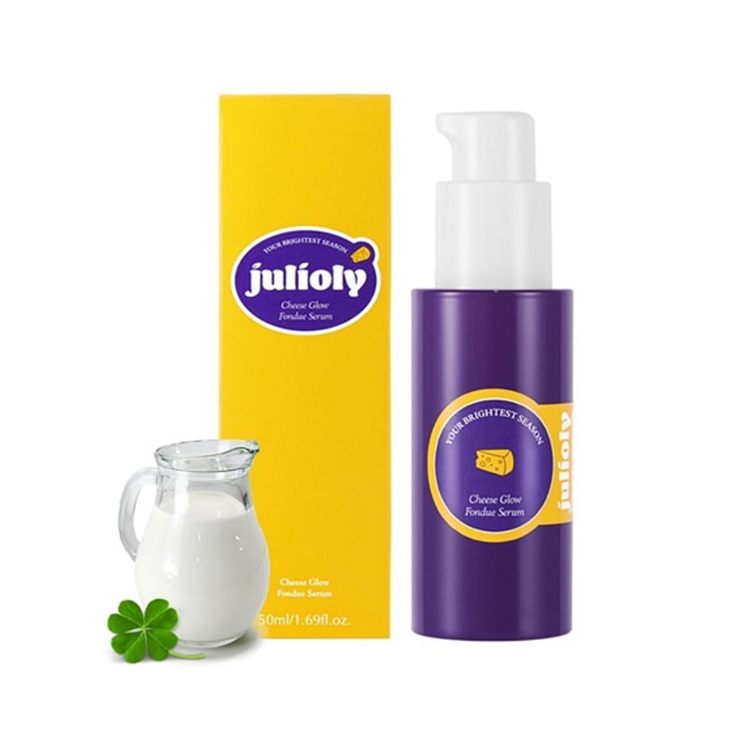 julioly julioly Cheese Glow Fondue Serum 50ml - hydrating - front bottle shot