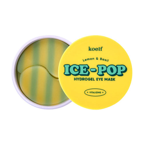 koelf koelf Lemon & Basil Ice-pop Hydrogel Eye Mask 60ea (30usage) - hydrating - front bottle shot