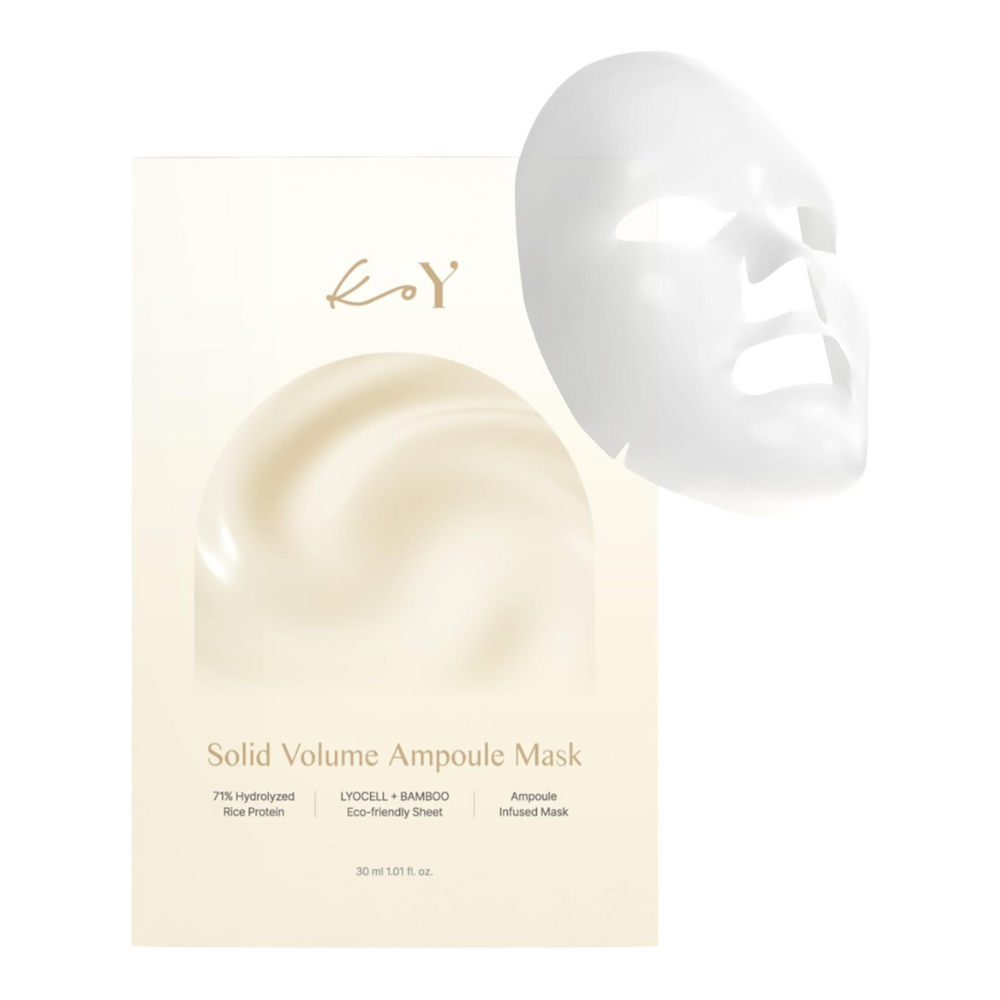 koy koy Solid Volume Ampoule Mask 1 Box / 5 Sheets - hydrating - front bottle shot