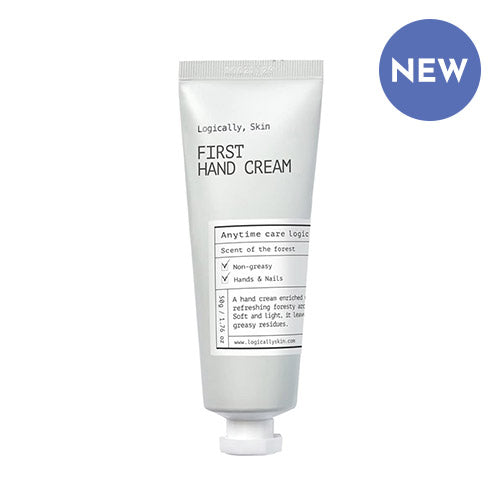 Logically, Skin Logically, Skin First Hand Cream 50ml - hydrating - front bottle shot
