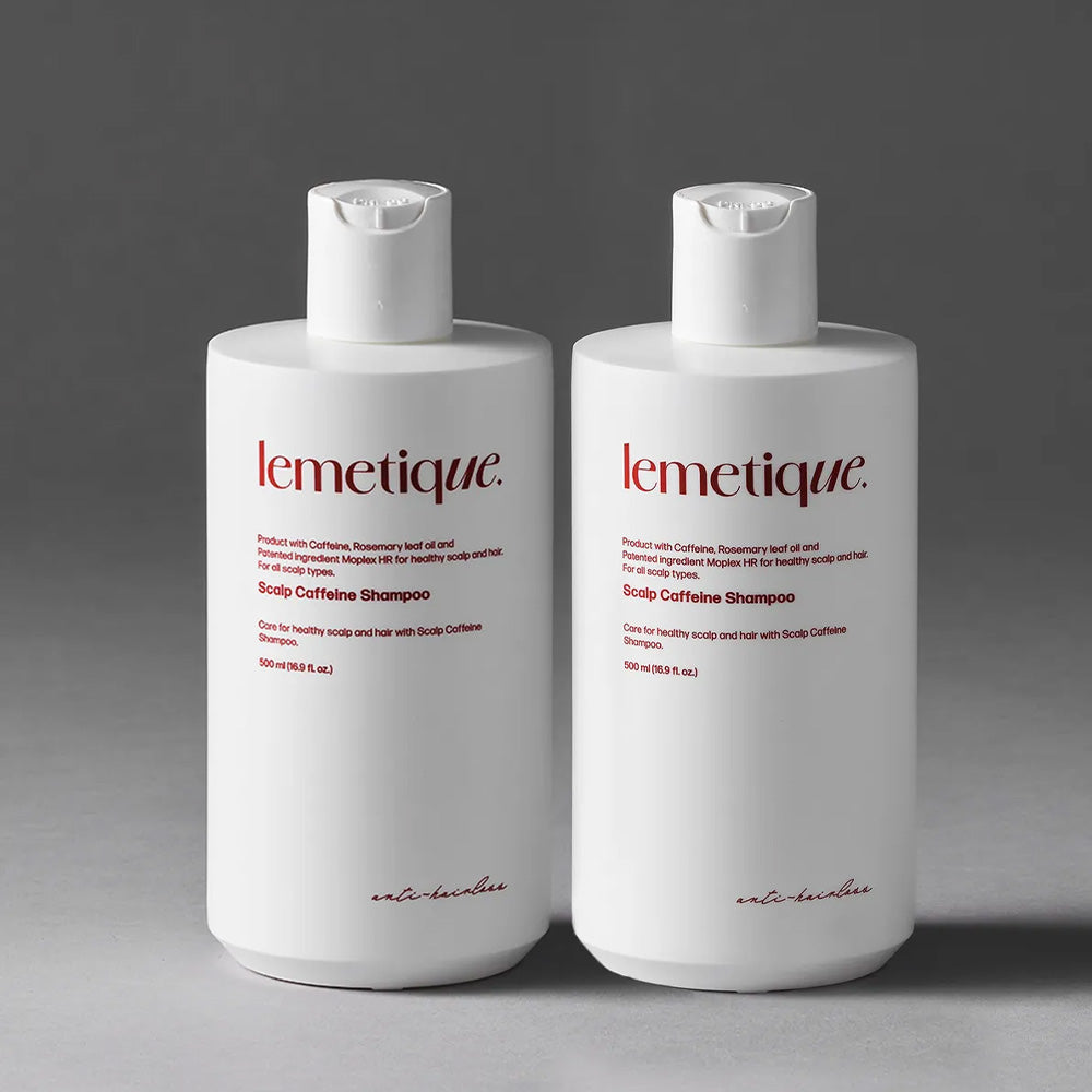 lemetique. lemetique. Scalp Caffeine Hair Shampoo 500ml x 2ea - nourishing - front bottle shot