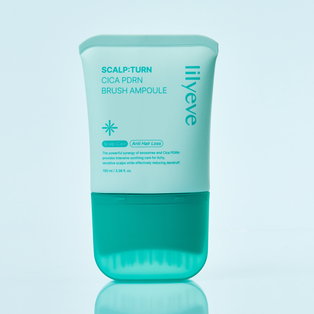 lilyeve lilyeve Scalp:Turn Cica PDRN Brush Ampoule 100ml - soothing - front bottle shot
