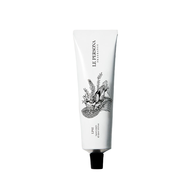 LE PERSONA LE PERSONA LP02 Peacock Feather Hand cream 55ml - brightening - front bottle shot