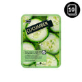 MAY ISLAND MAY ISLAND Cucumber Real Essence Mask Pack 10ea - hydrating - front bottle shot