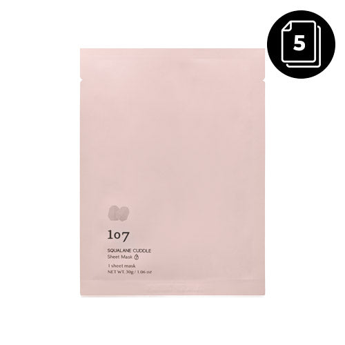 ONEOSEVEN ONEOSEVEN Squalane Cuddle Sheet Mask 30g * 5ea - hydrating - front bottle shot