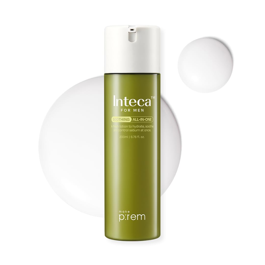 make p:rem make p:rem Inteca For Men Soothing All-In-One 200ml - hydrating - front bottle shot