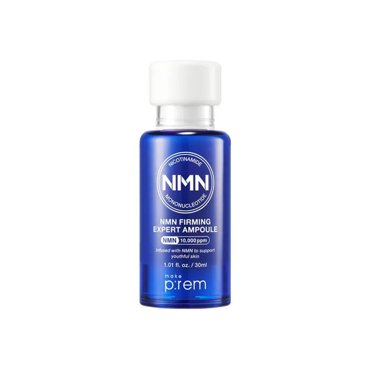 make p:rem make p:rem NMN Firming Expert Ampoule 30ml - soothing - front bottle shot