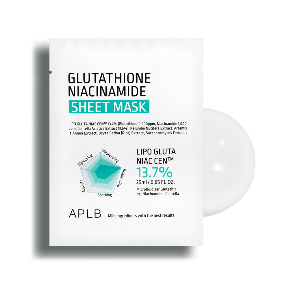 APLB APLB Glutathione Niacinamide Sheet Mask 25ml*10ea - hydrating - front bottle shot