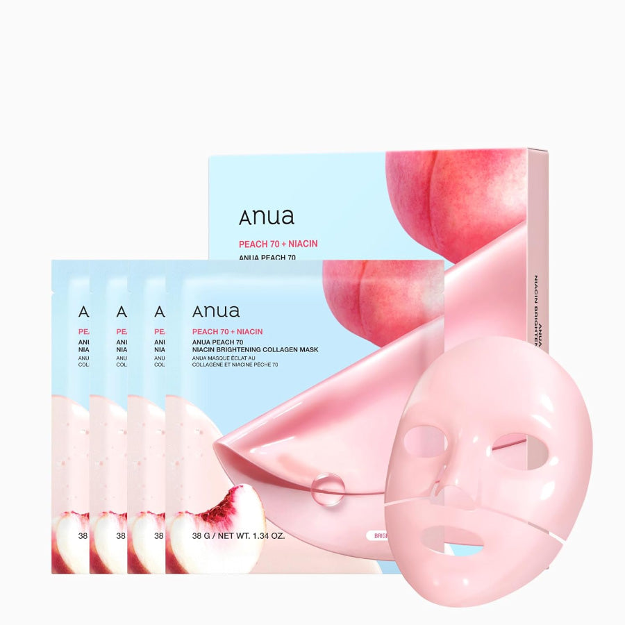Anua Anua Peach 70 Niacin Brightening Collagen Mask - brightening - front bottle shot