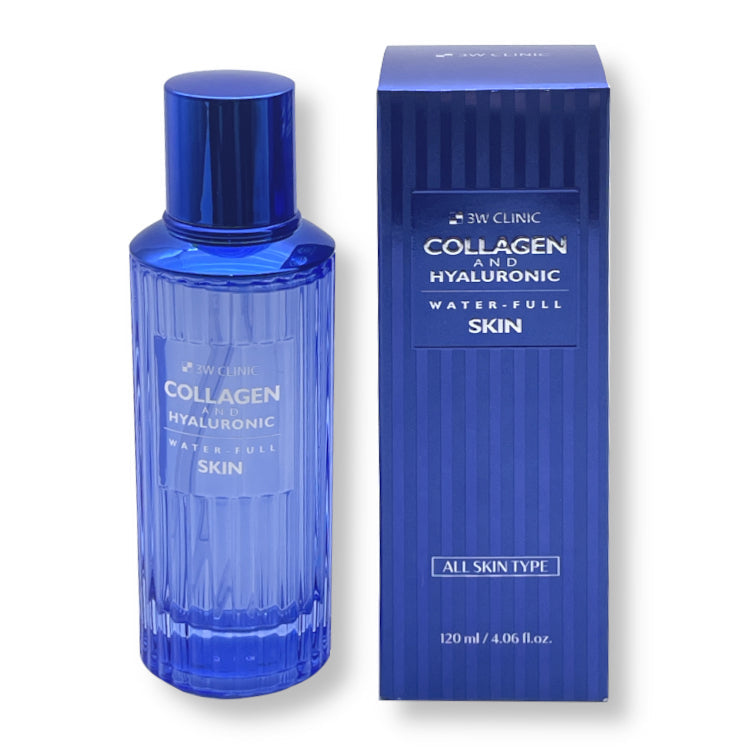 3W CLINIC 3W CLINIC Collagen & Hyaluronic Water-Full Skin 120ml - hydrating - front bottle shot