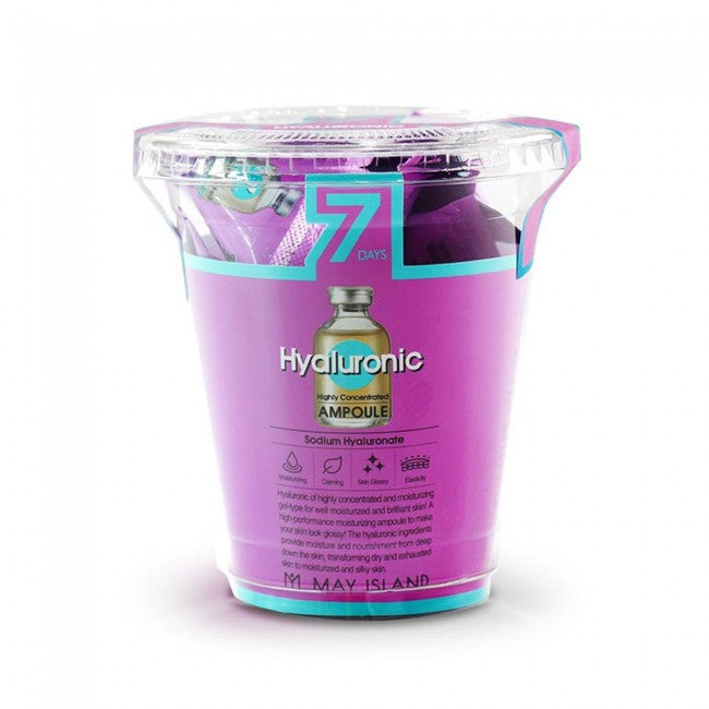 MAY ISLAND MAY ISLAND 7 Days Highly Concentrated Hyaluronic Ampoule 3gx12ea - hydrating - front bottle shot