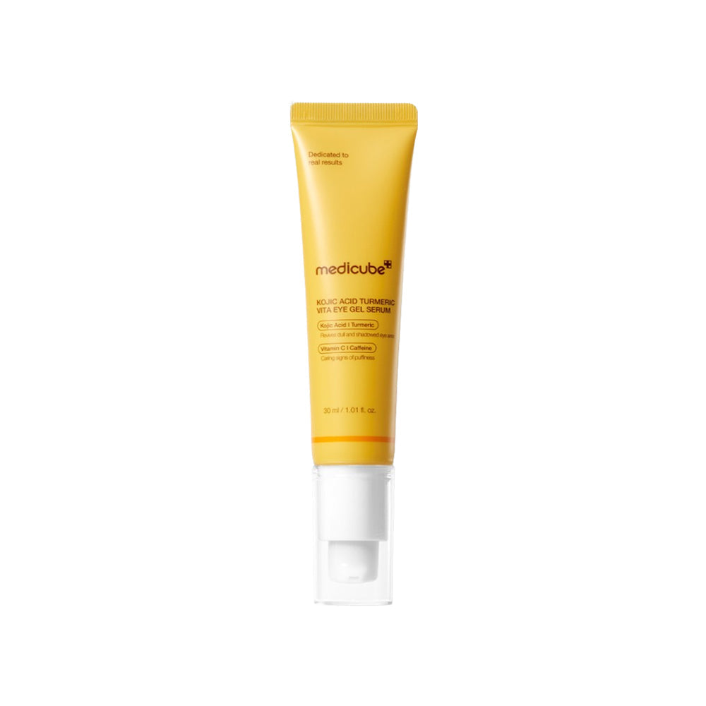 MEDICUBE medicube Kojic Acid Turmeric Vita Eye Gel Serum 30ml - brightening - front bottle shot