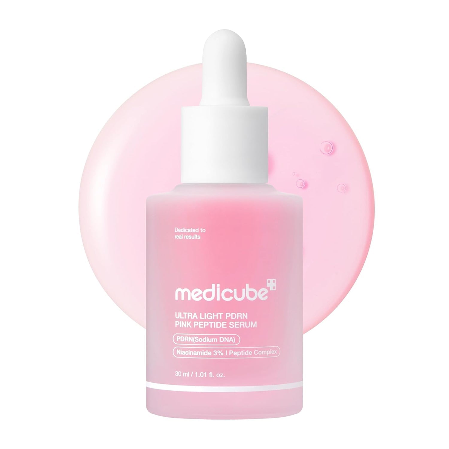 medicube medicube PDRN Pink Peptide Serum Ultra Light 30ml - hydrating - front bottle shot