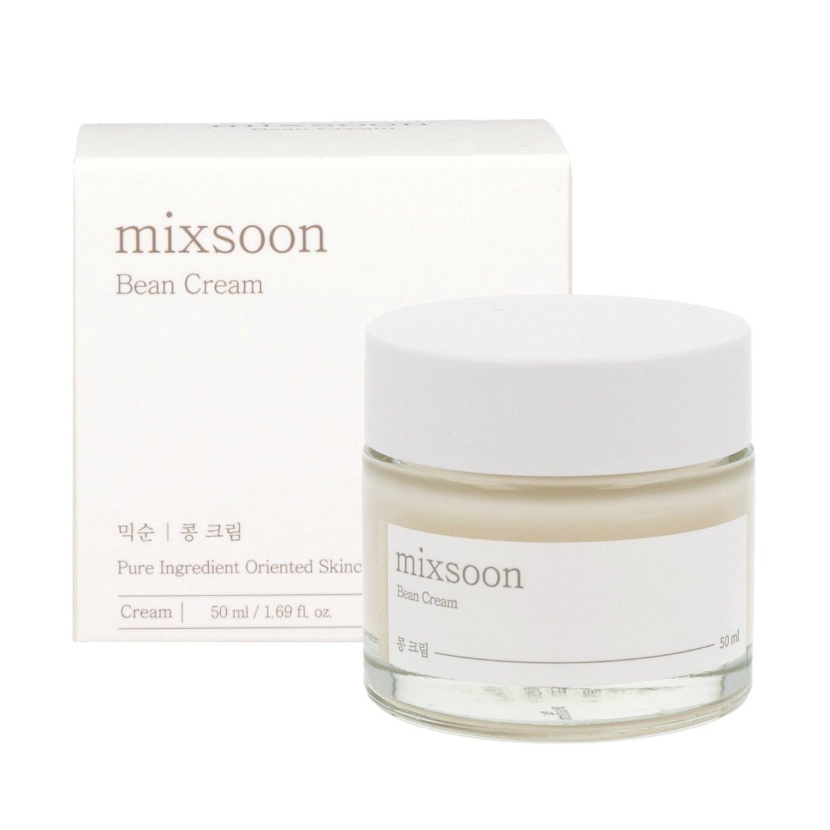 mixsoon mixsoon Bean Cream 50ml - hydrating - front bottle shot