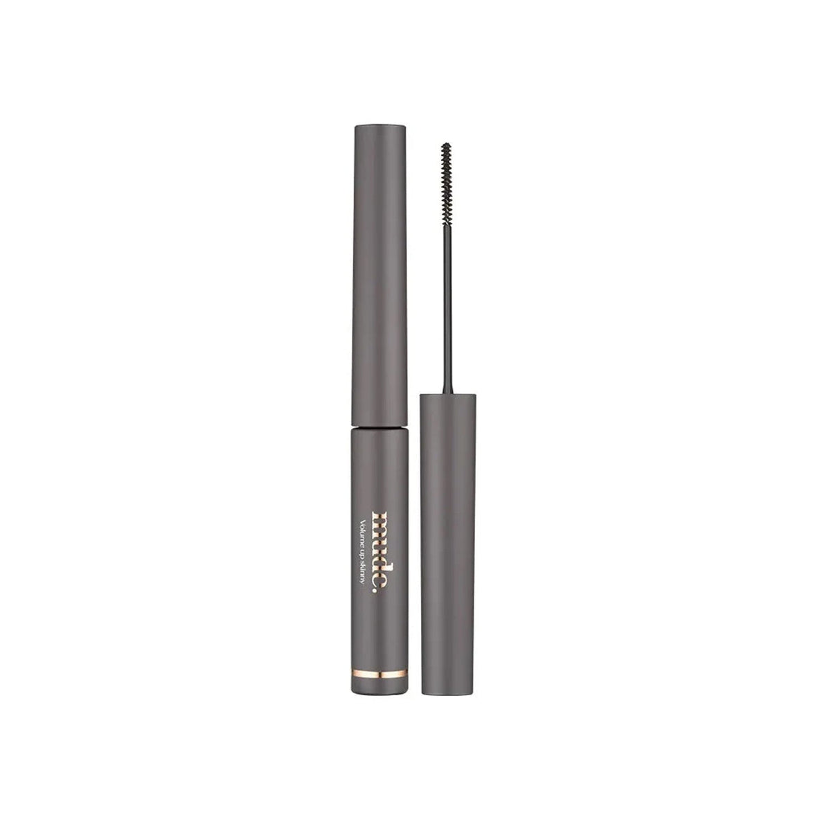 mude. mude. Volume Up Skinny Mascara (01 Warm Black) - daily care - front bottle shot