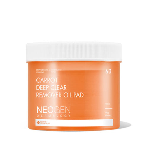 NEOGEN NEOGEN Dermalogy Carrot Deep Clear Oil Pad 150ml (60 Pads) - brightening - front bottle shot