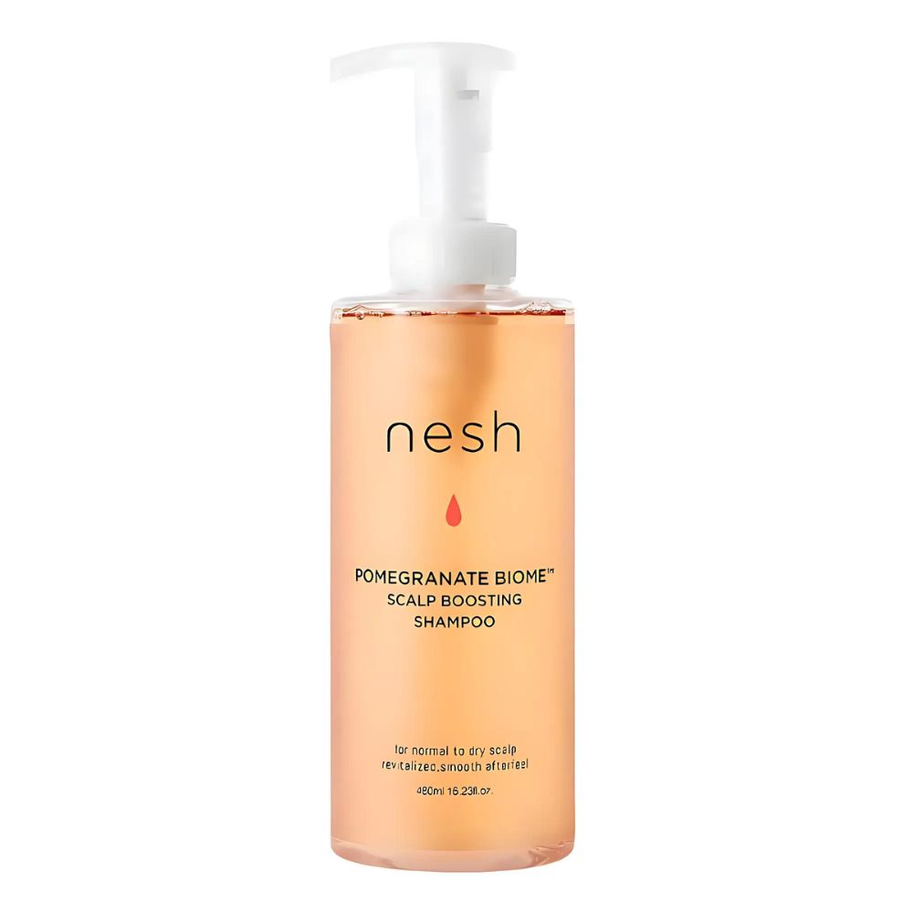 nesh nesh Pomegranate Biome Scalp Boosting Shampoo 480ml - hydrating - front bottle shot