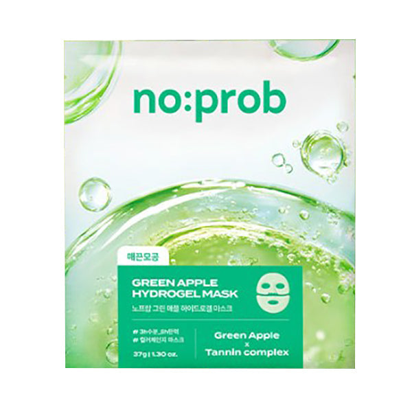 no:prob no:prob Green Apple Hydrogel Mask 37g 5ea - hydrating - front bottle shot