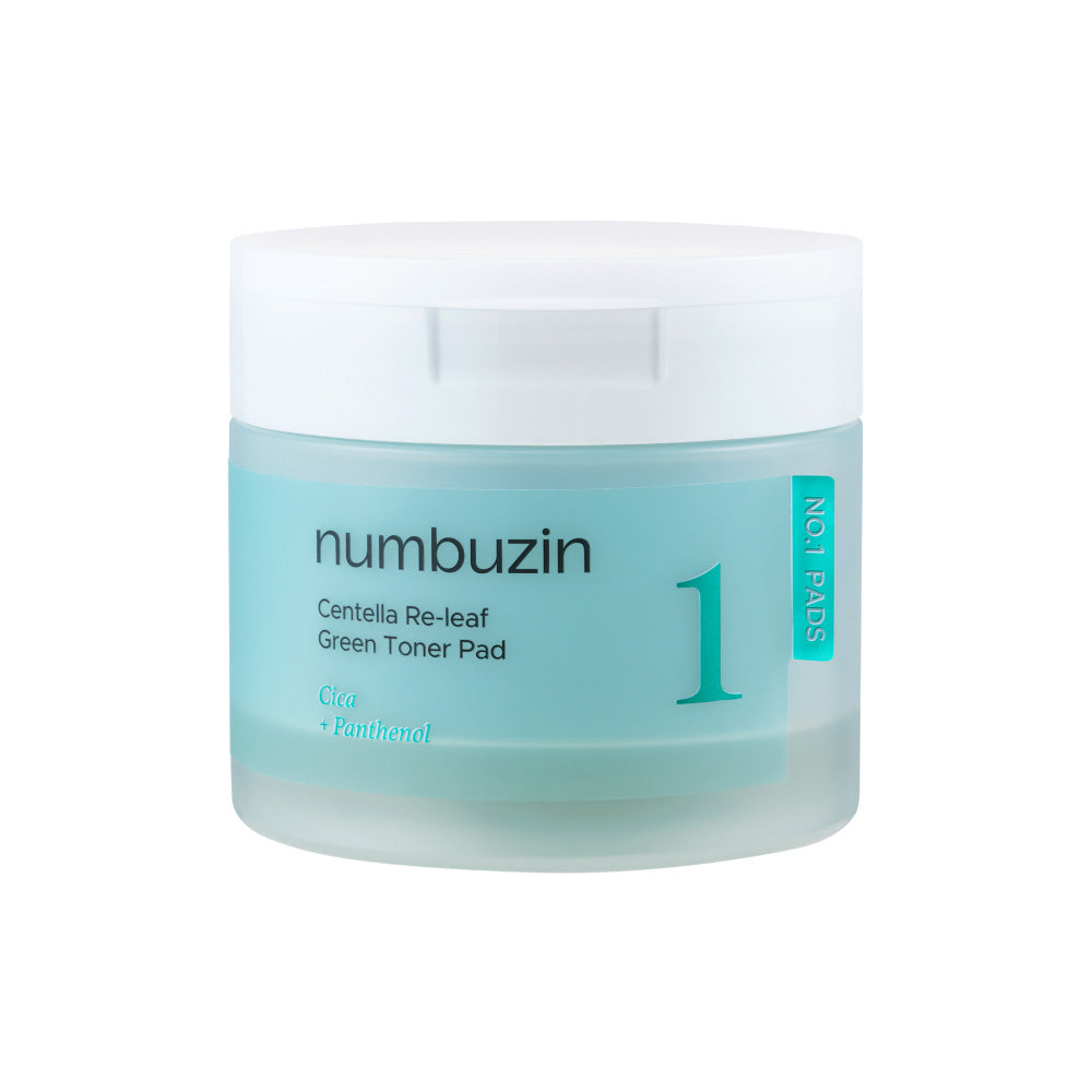 numbuzin numbuzin No.1 Centella Re-leaf Green Toner Pad 190ml (70 pads) - hydrating - front bottle shot