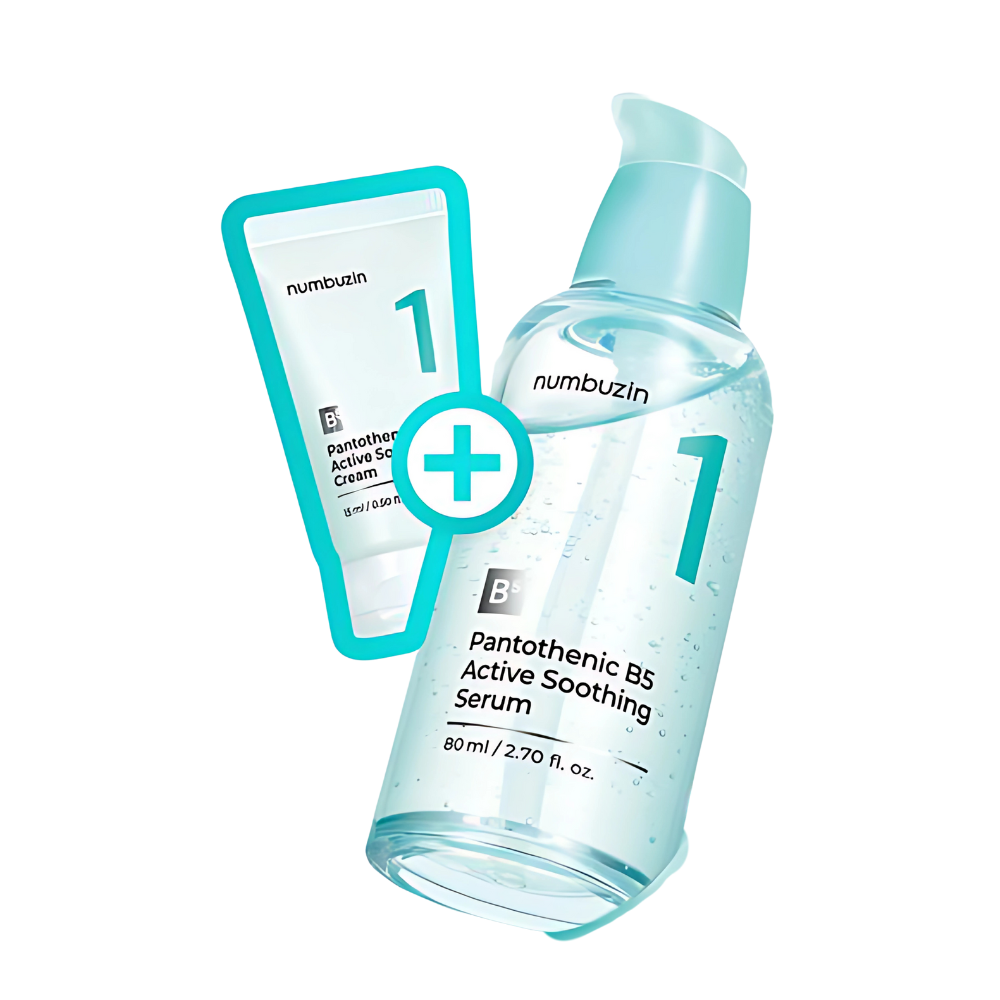 numbuzin numbuzin No.1 Pantothenic B5 Active Soothing Serum 80ml (+ Free 15ml Cream) - hydrating - front bottle shot