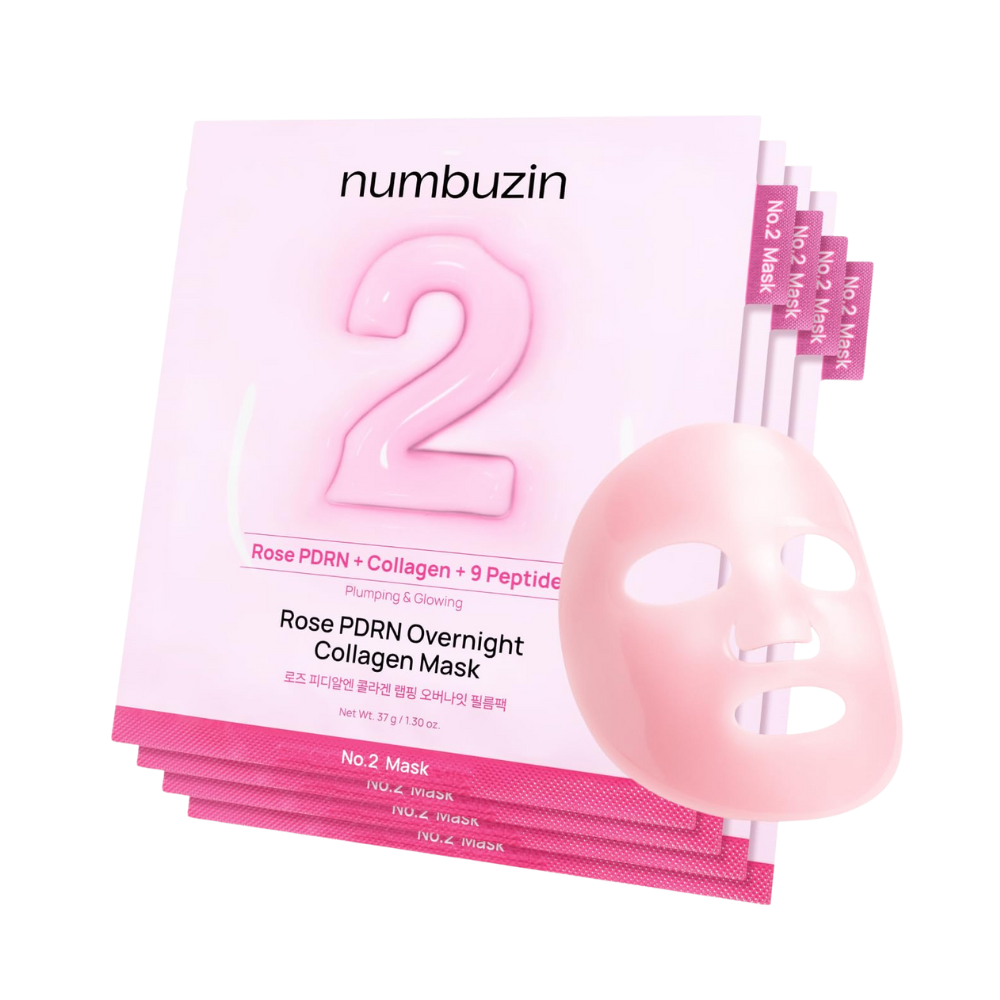 numbuzin numbuzin No.2 Rose PDRN Collagen Wrapping Overnight Film Pack (4 Sheets) - hydrating - front bottle shot