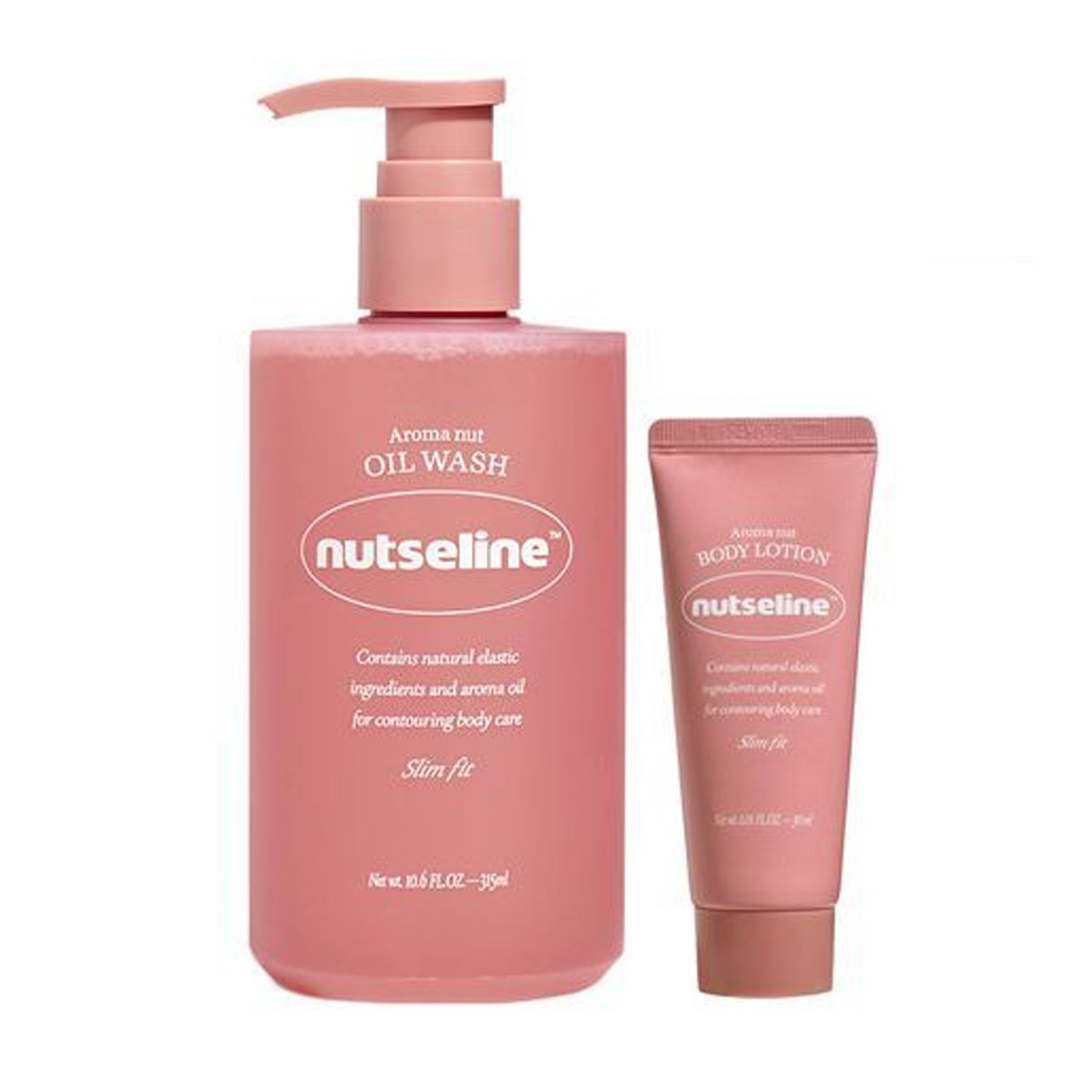 nutseline nutseline Aroma Nut Slim Fit Oil Wash 315ml Set (+Body Lotion 30ml) - hydrating - front bottle shot