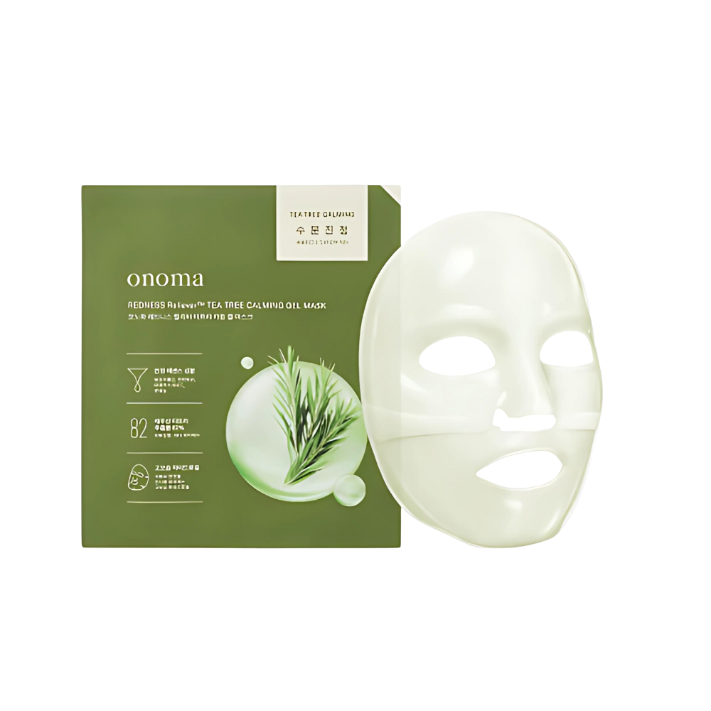 onoma onoma Redness Reliever Tea Tree Calming Gel Mask Set (4+1) - hydrating - front bottle shot