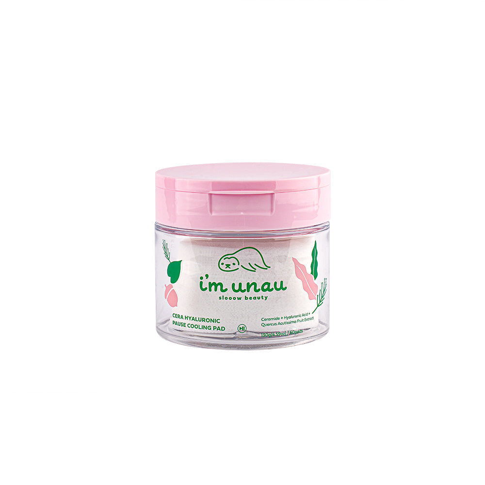 i'm unau i'm unau Cera Hyaluronic Pause Cooling Pad 130g 60ea - hydrating - front bottle shot