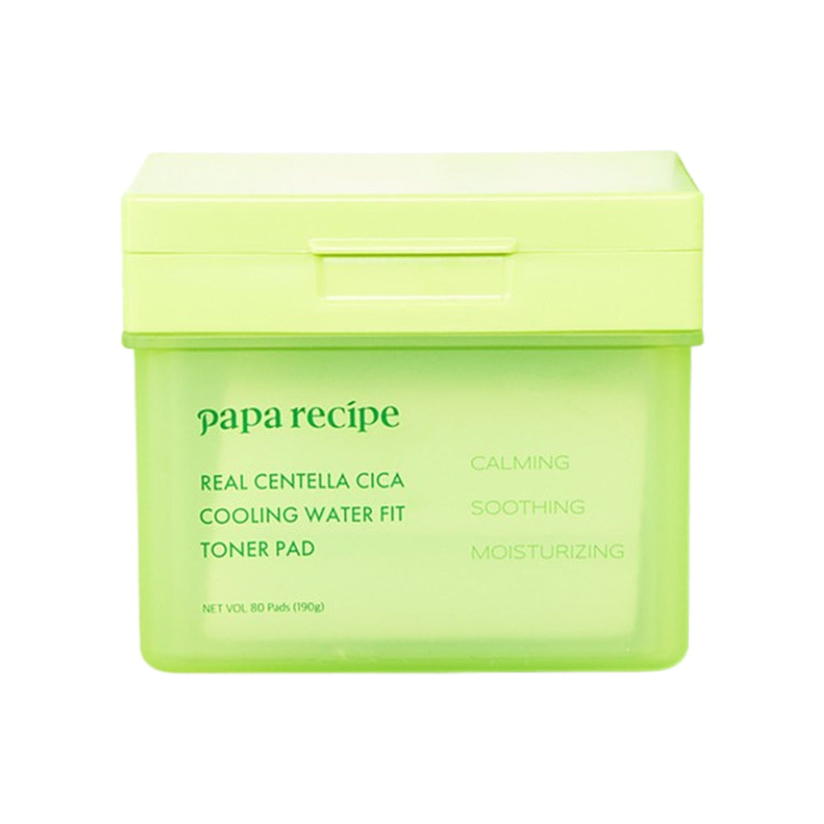 papa recipe papa recipe Real Centella Cica Cooling Water Fit Toner Pad 80ea - soothing - front bottle shot