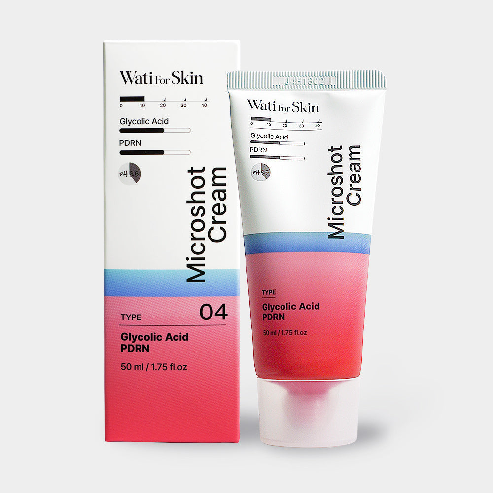 Wati For Skin Wati For Skin Glycolic Acid PDRN Microshot Cream 50ml - hydrating - front bottle shot